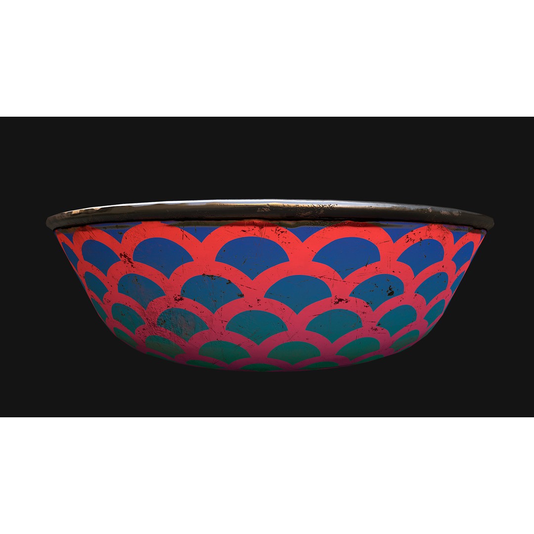 Pet Food Bowl 3D Model – Low Poly Game Ready Asset, FBX, PBR - View 21