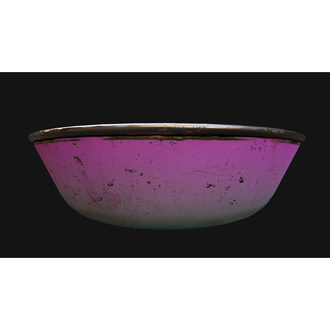 Pet Food Bowl 3D Model – Low Poly Game Ready Asset, FBX, PBR - View 22