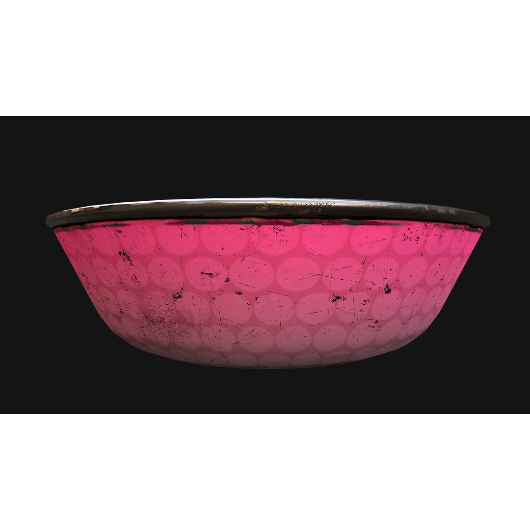 Pet Food Bowl 3D Model – Low Poly Game Ready Asset, FBX, PBR - View 23