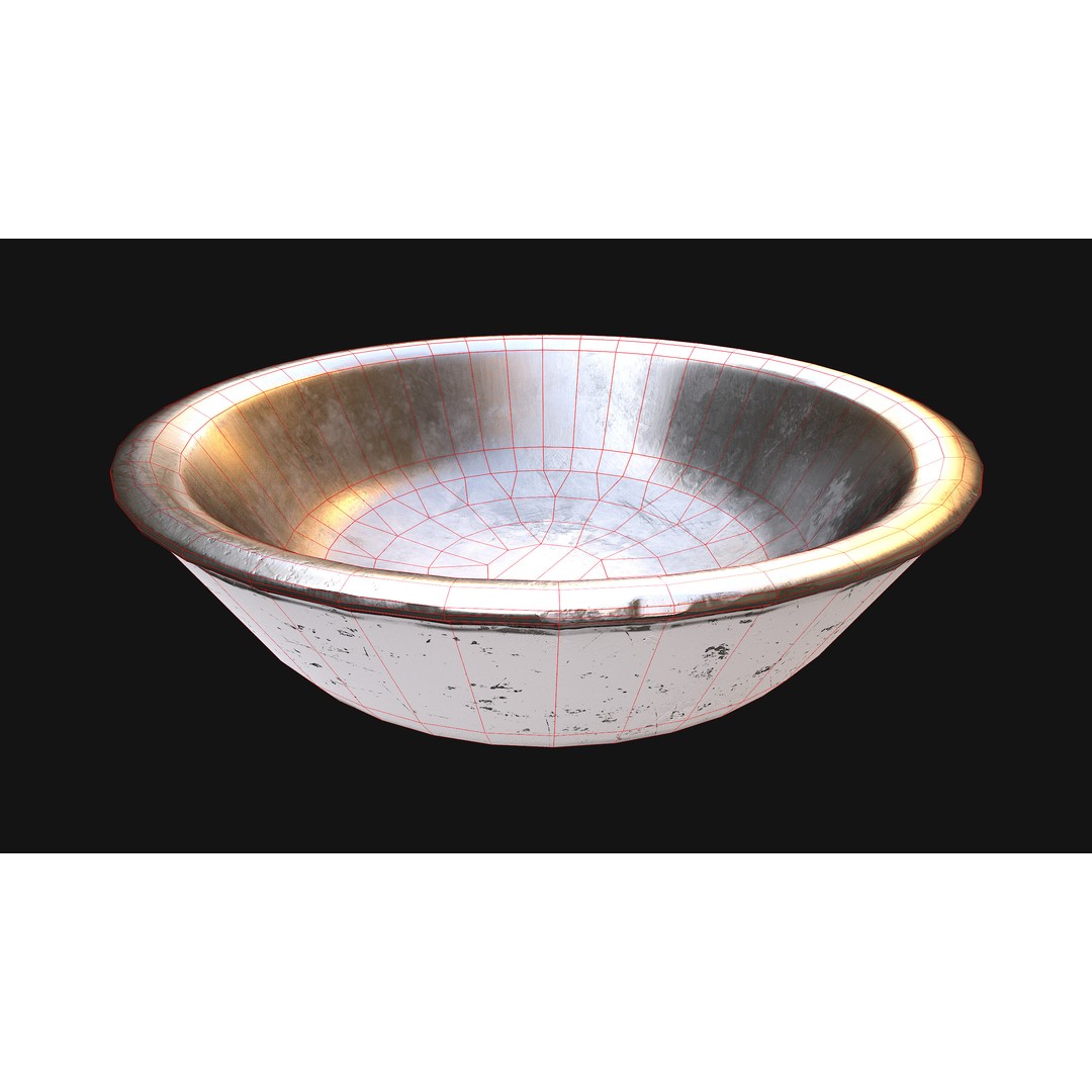 Pet Food Bowl 3D Model – Low Poly Game Ready Asset, FBX, PBR - View 28