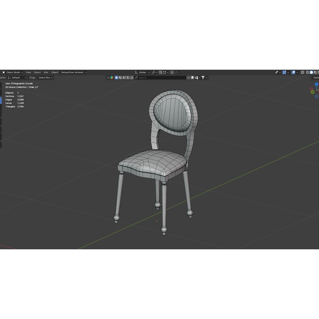 Antique Dining Table 3D Model – Low Poly Game Ready Asset, FBX