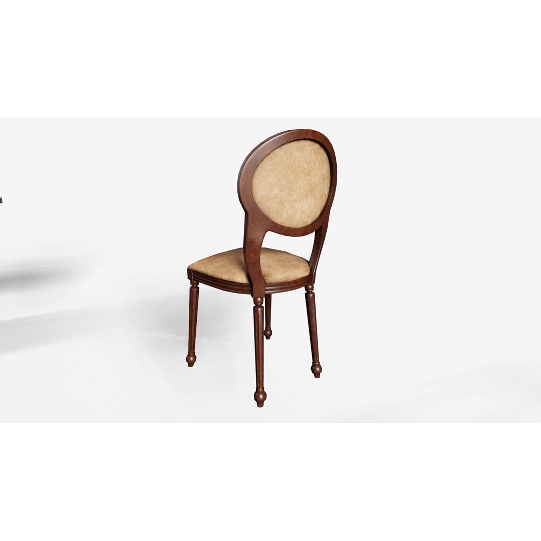Antique Dining Table 3D Model – Low Poly Game Ready Asset, FBX - View 5