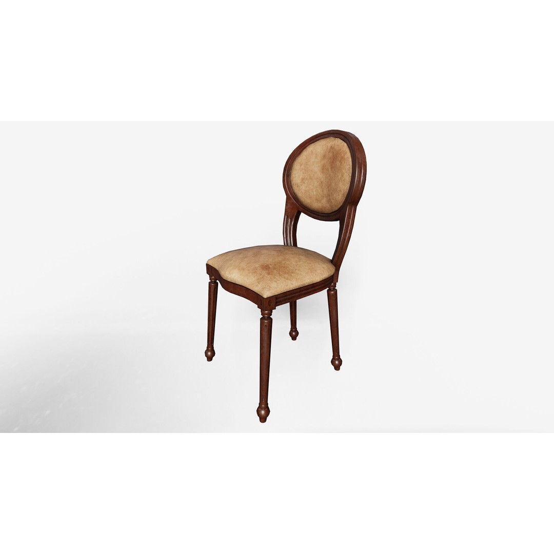 Antique Dining Table 3D Model – Low Poly Game Ready Asset, FBX - View 6
