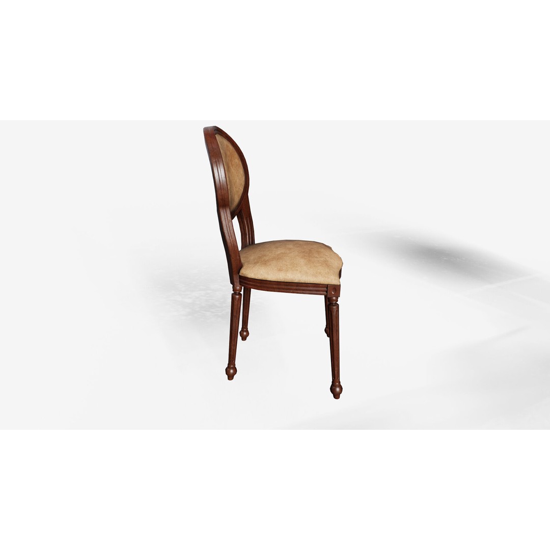 Antique Dining Table 3D Model – Low Poly Game Ready Asset, FBX - View 8