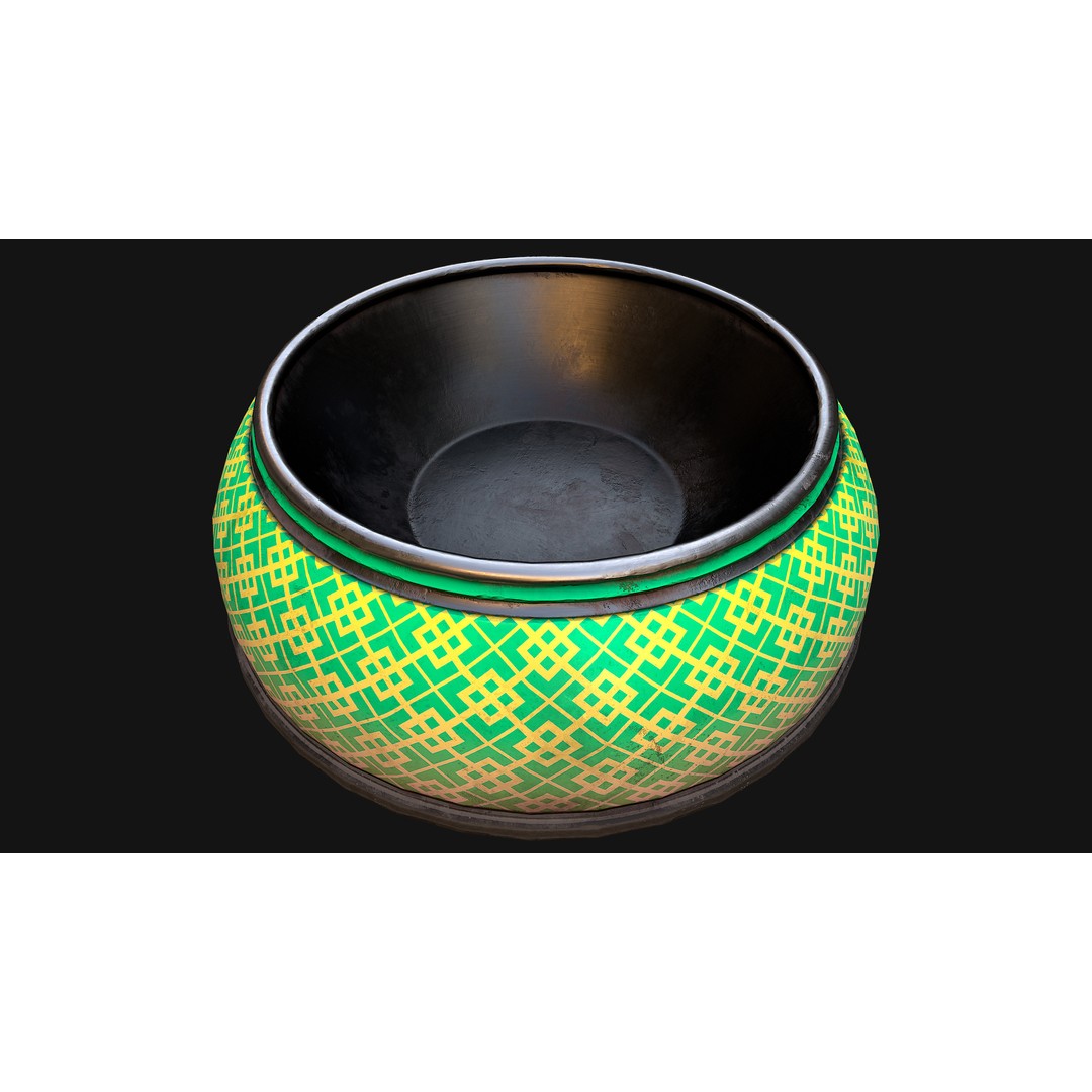 Pet Food Bowl 3D Model – Low Poly Game Ready PBR, FBX, Blender - View 18