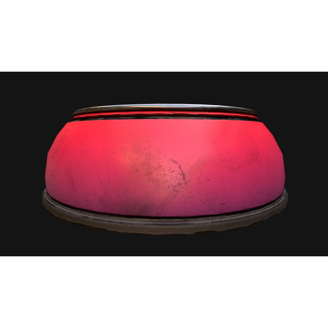 Pet Food Bowl 3D Model – Low Poly Game Ready PBR, FBX, Blender - View 23