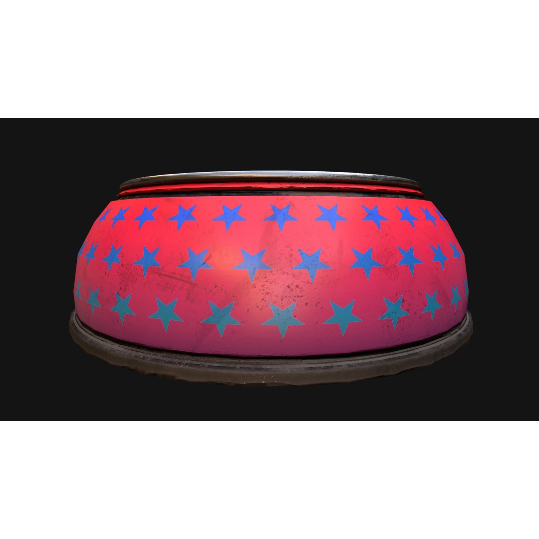 Pet Food Bowl 3D Model – Low Poly Game Ready PBR, FBX, Blender - View 24