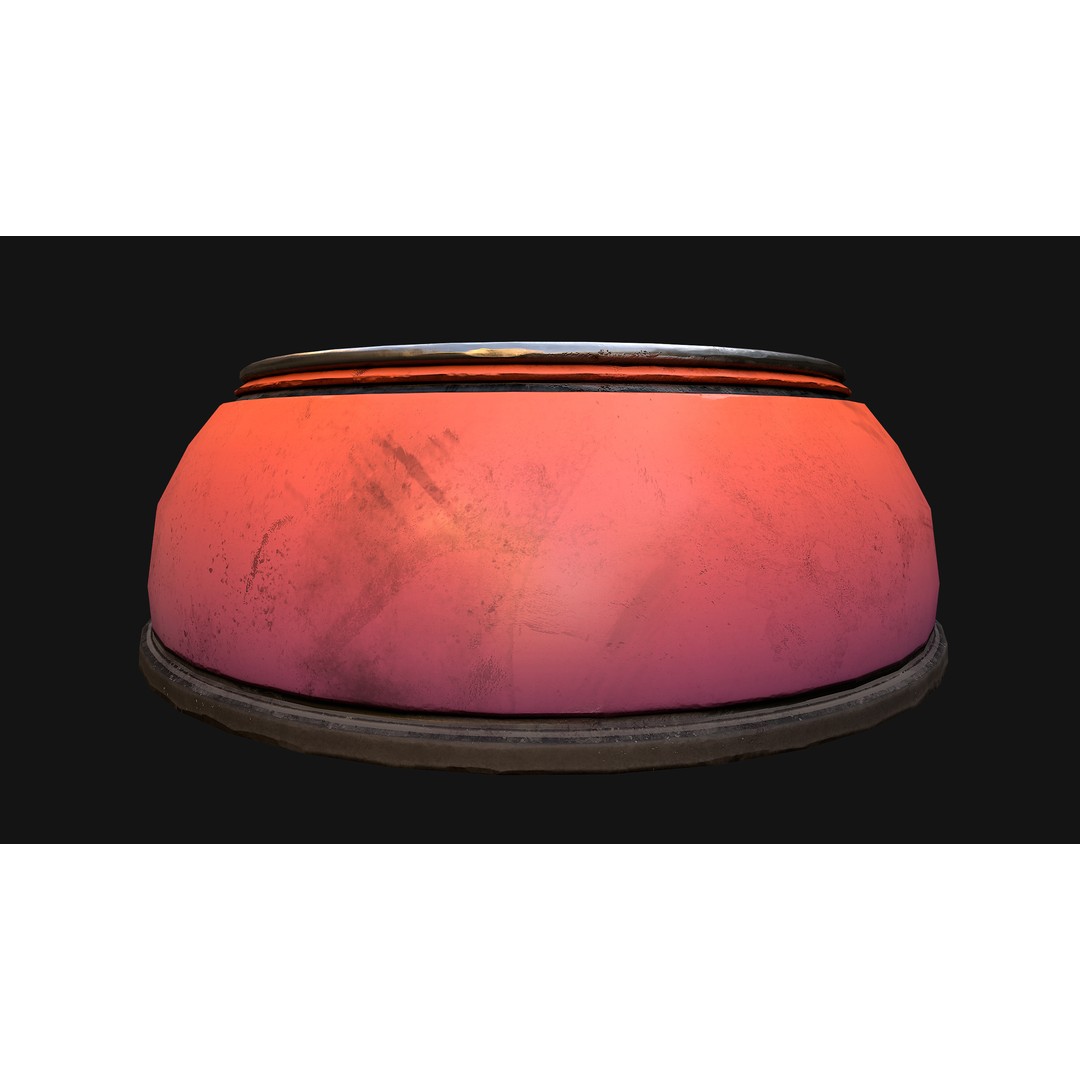 Pet Food Bowl 3D Model – Low Poly Game Ready PBR, FBX, Blender - View 25