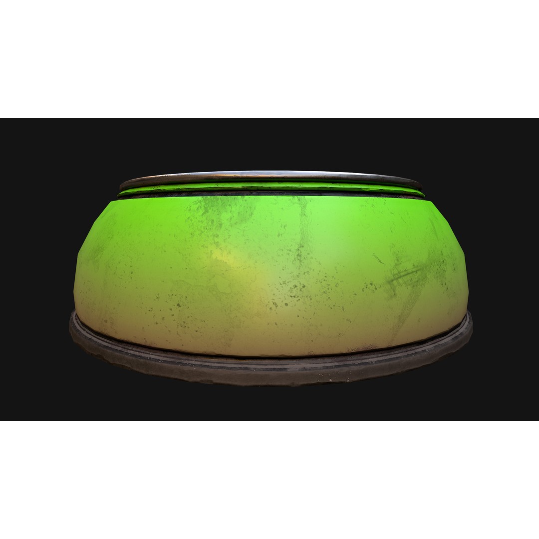 Pet Food Bowl 3D Model – Low Poly Game Ready PBR, FBX, Blender - View 27