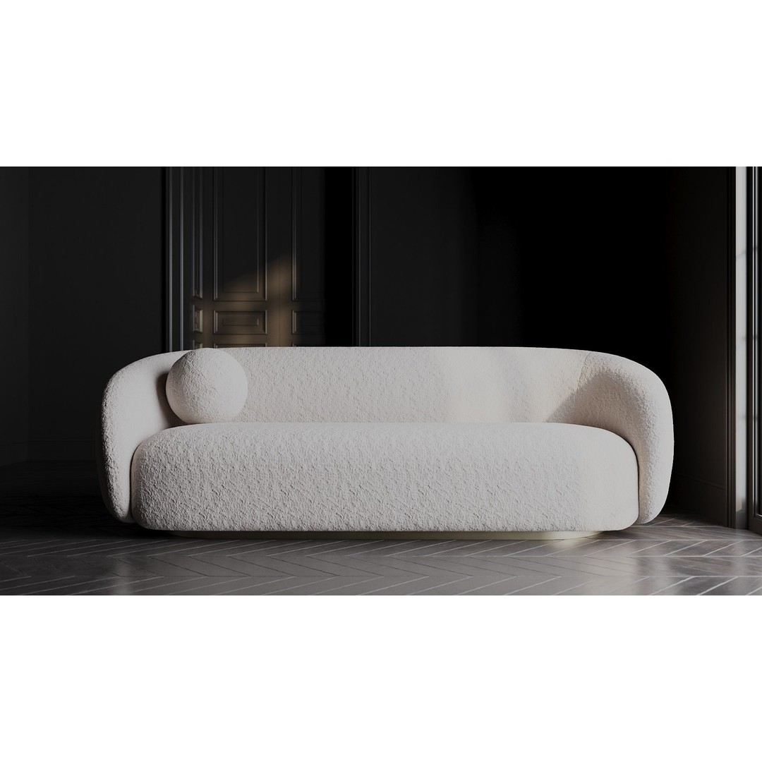 Sofa 3D Model – Minimalist Furniture Asset, FBX, OBJ - View 4