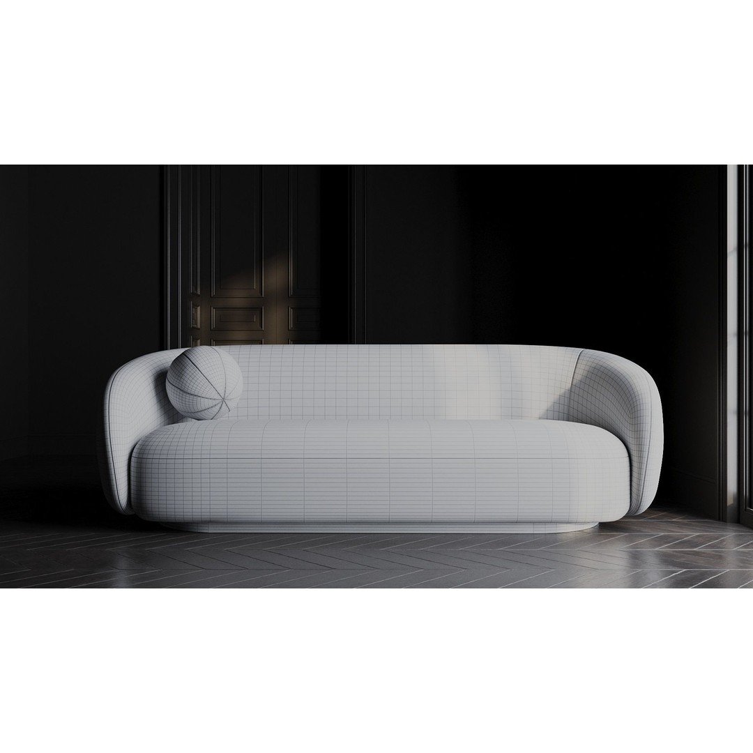 Sofa 3D Model – Minimalist Furniture Asset, FBX, OBJ - View 6