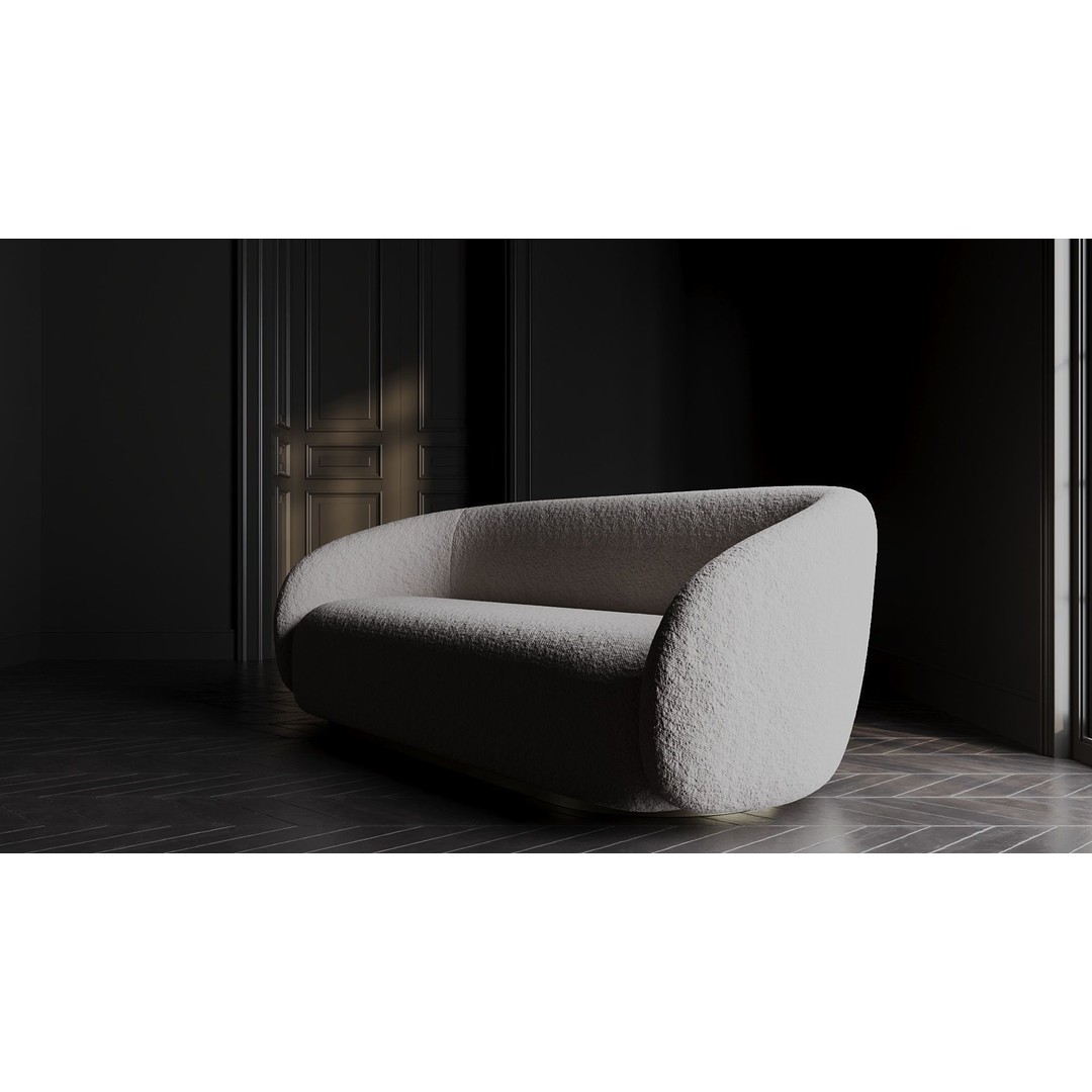 Sofa 3D Model – Minimalist Furniture Asset, FBX, OBJ - View 8
