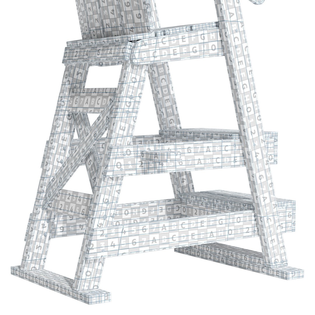 Lifeguard Chair 3D Model – PBR Subdivision Ready, FBX & OBJ Formats
