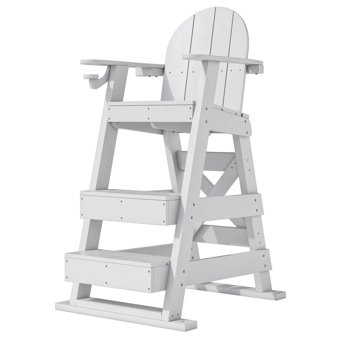 Lifeguard Chair 3D Model – PBR Subdivision Ready, FBX & OBJ Formats - View 10
