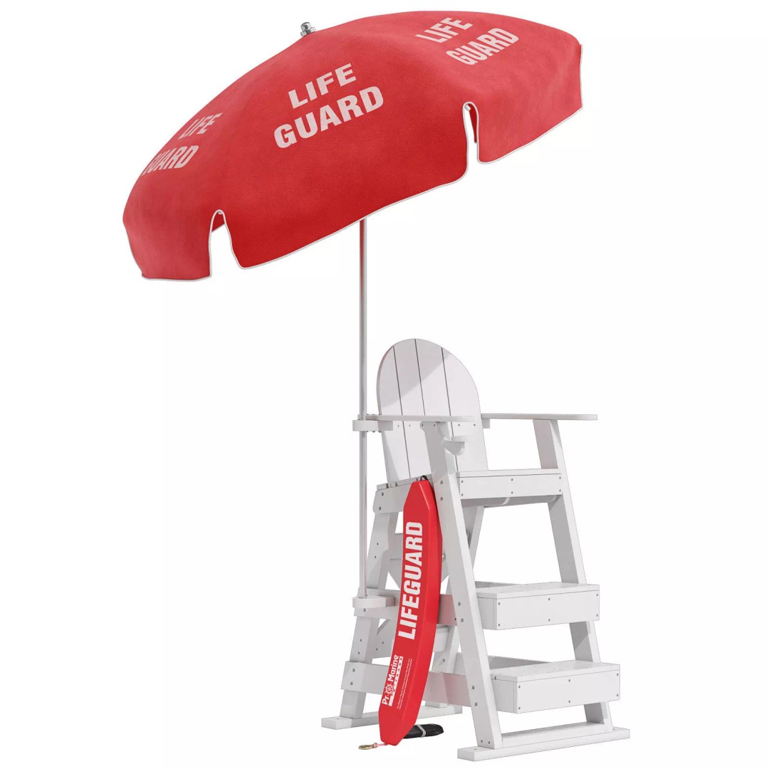 Lifeguard Chair 3D Model – PBR Subdivision Ready, FBX & OBJ Formats - View 2