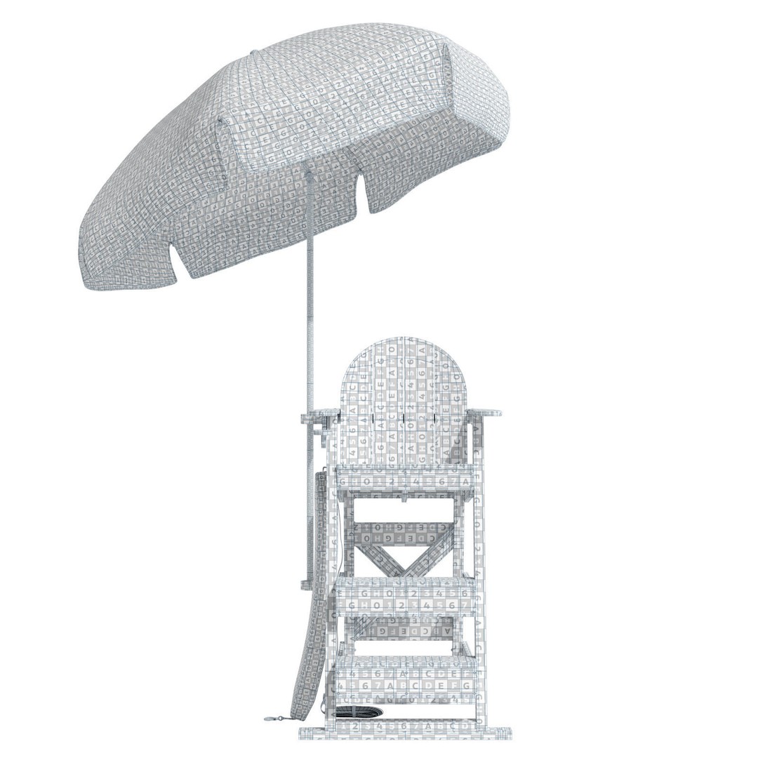 Lifeguard Chair 3D Model – PBR Subdivision Ready, FBX & OBJ Formats - View 20