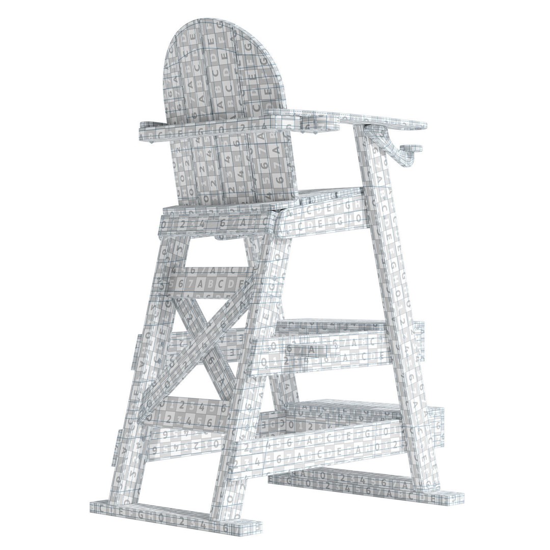 Lifeguard Chair 3D Model – PBR Subdivision Ready, FBX & OBJ Formats - View 23