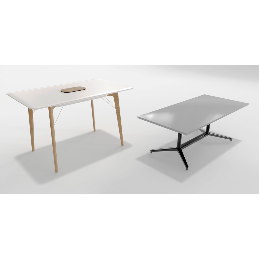 Office Furniture Set 3D Model – Low-Poly Modular Assets, FBX/OBJ - View 10