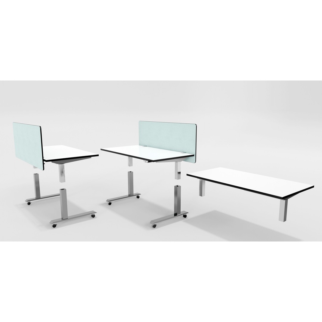 Office Furniture Set 3D Model – Low-Poly Modular Assets, FBX/OBJ - View 12