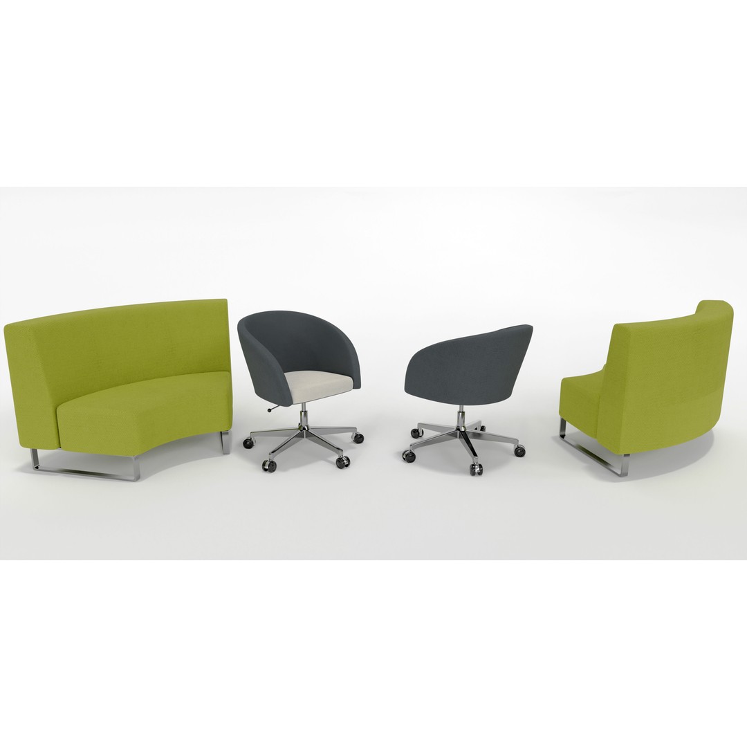 Office Furniture Set 3D Model – Low-Poly Modular Assets, FBX/OBJ - View 16