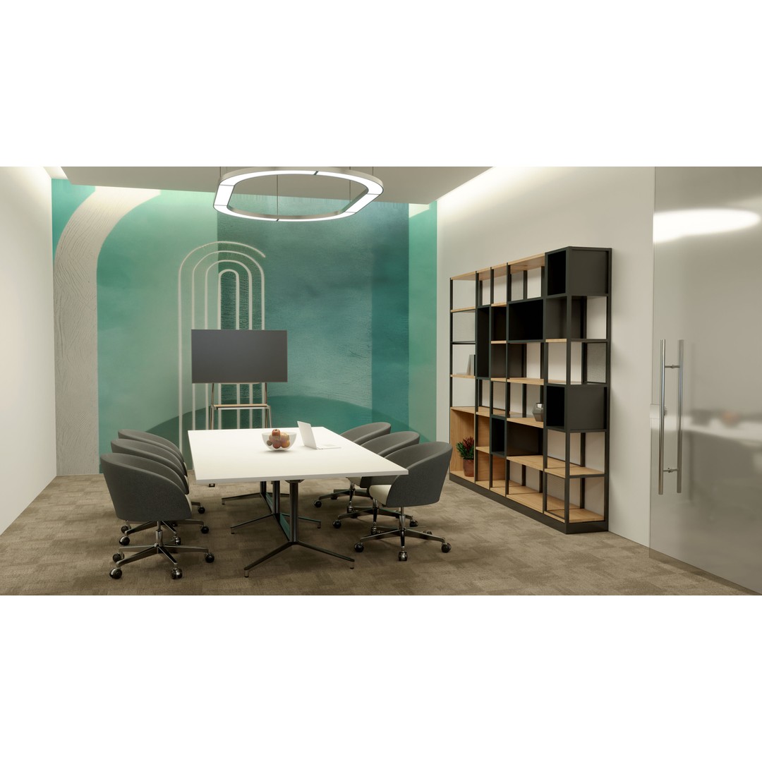 Office Furniture Set 3D Model – Low-Poly Modular Assets, FBX/OBJ - View 4