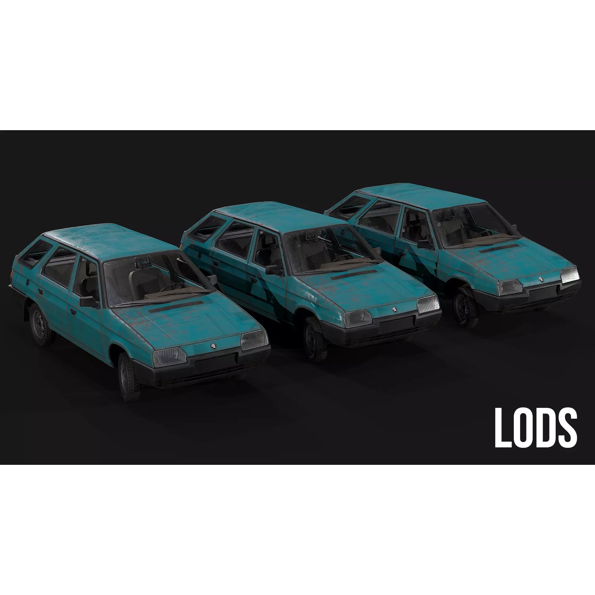 Skoda Forman - Low-Poly Game-Ready 3D Model