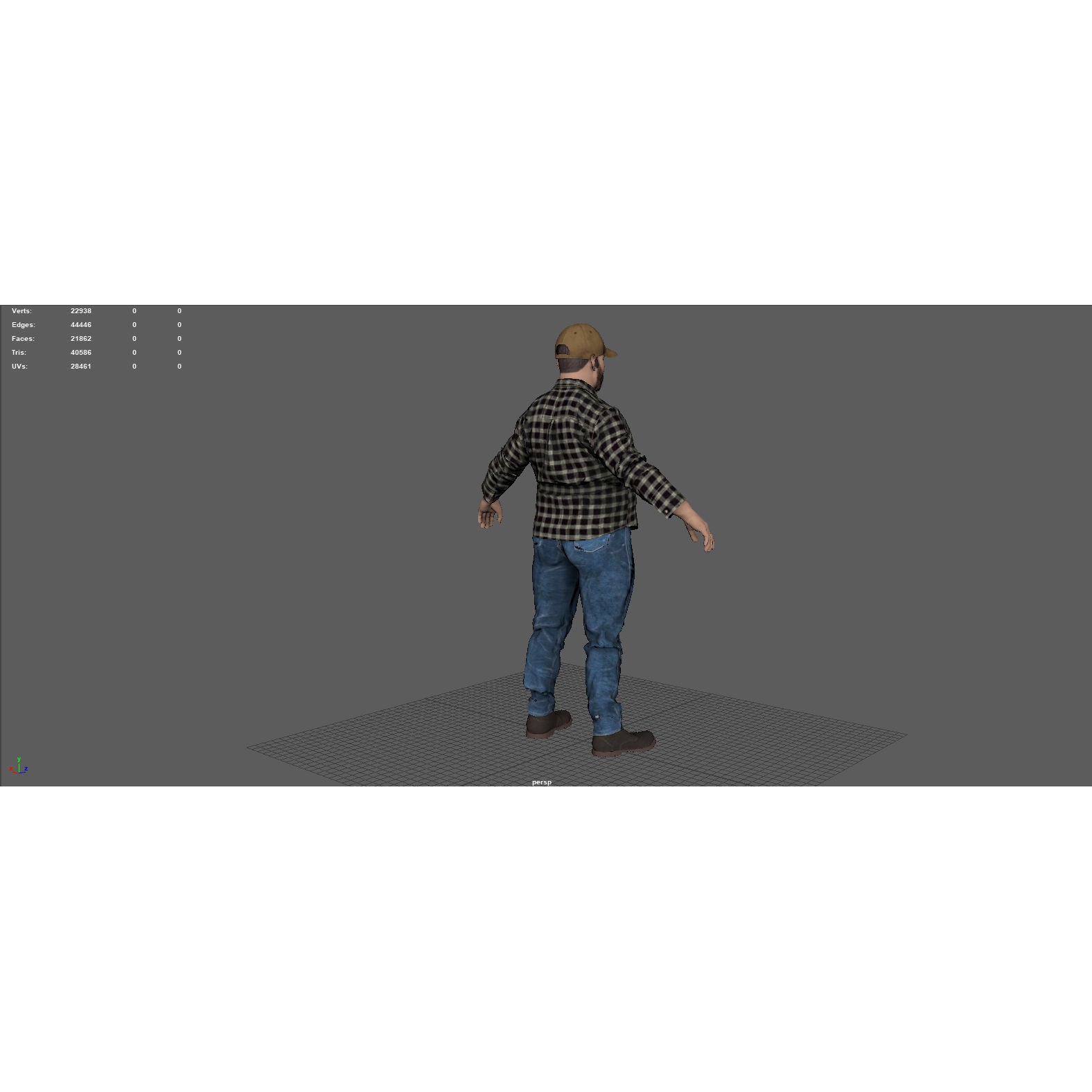 Truck Driver - Low-Poly Game-Ready 3D Model