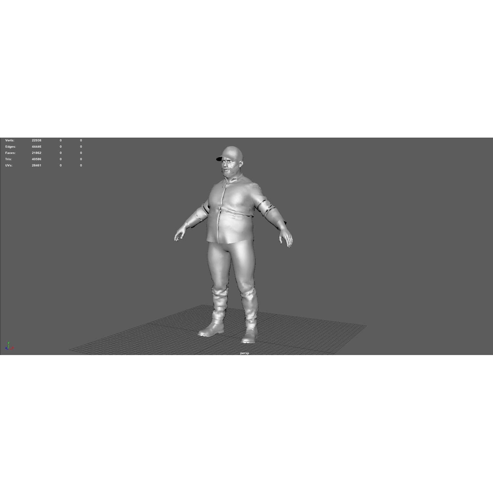 Truck Driver - Low-Poly Game-Ready 3D Model - View 7