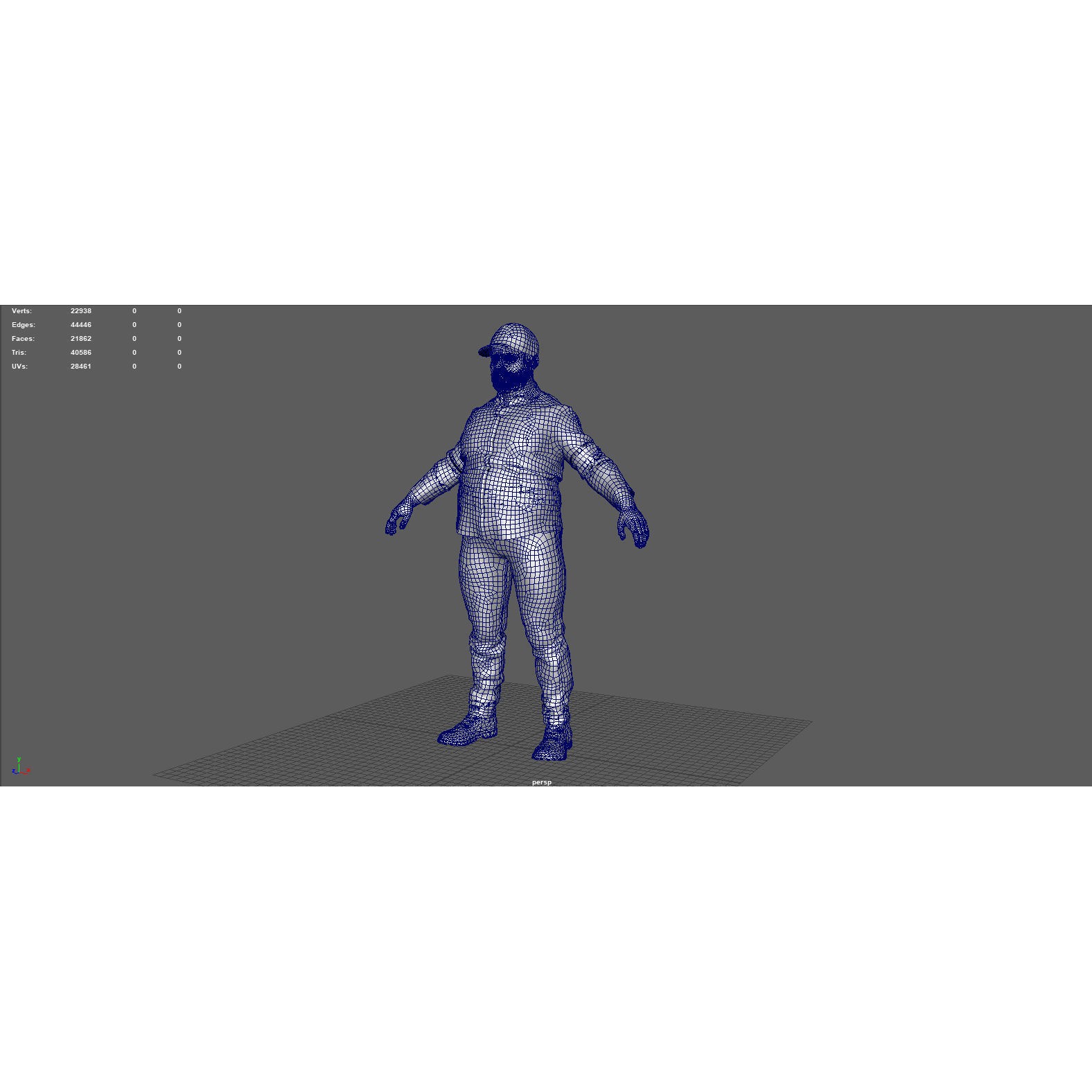 Truck Driver - Low-Poly Game-Ready 3D Model - View 8