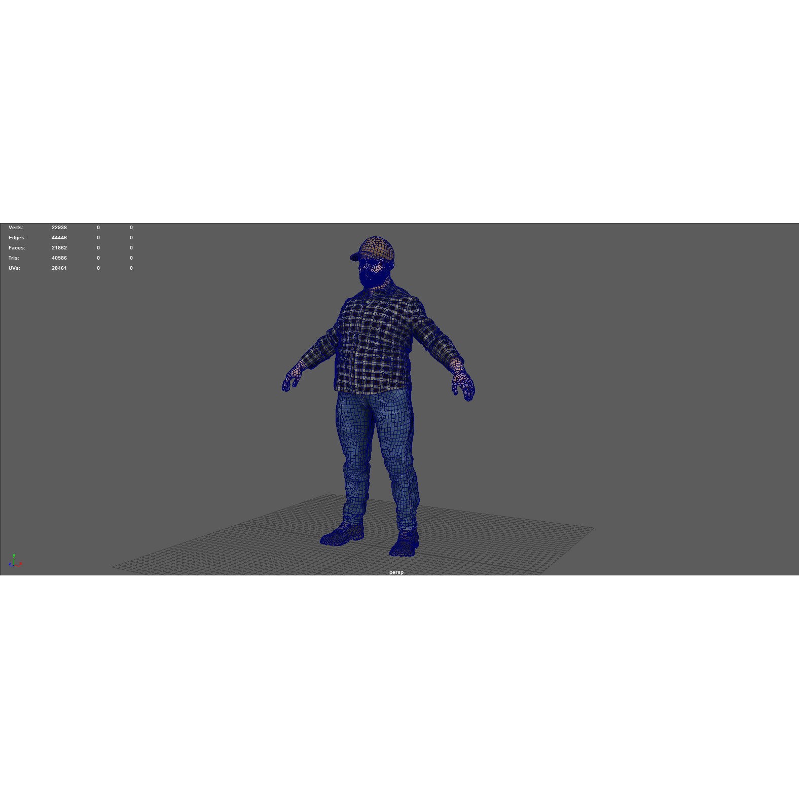 Truck Driver - Low-Poly Game-Ready 3D Model - View 9