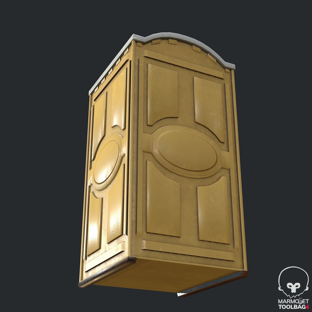 PBR Portable Toilet 3D Model – Low Poly Game Asset, FBX, OBJ
