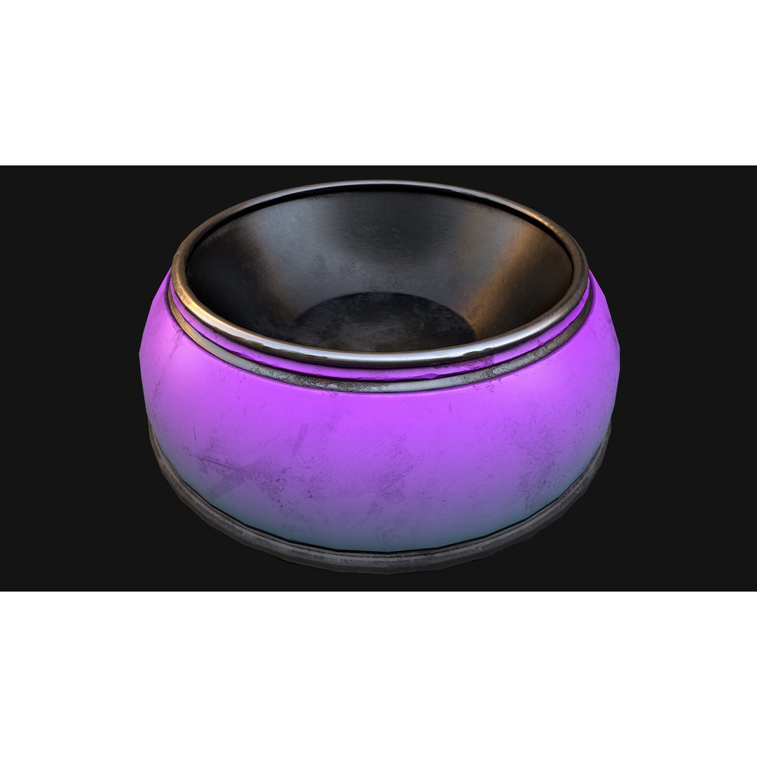 Pet Food Bowl 3D Model – Low Poly Game Ready Asset, FBX & Blender - View 16