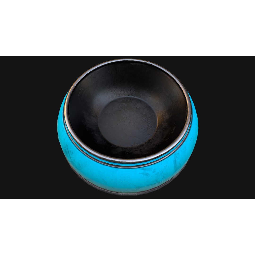Pet Food Bowl 3D Model – Low Poly Game Ready Asset, FBX & Blender - View 18