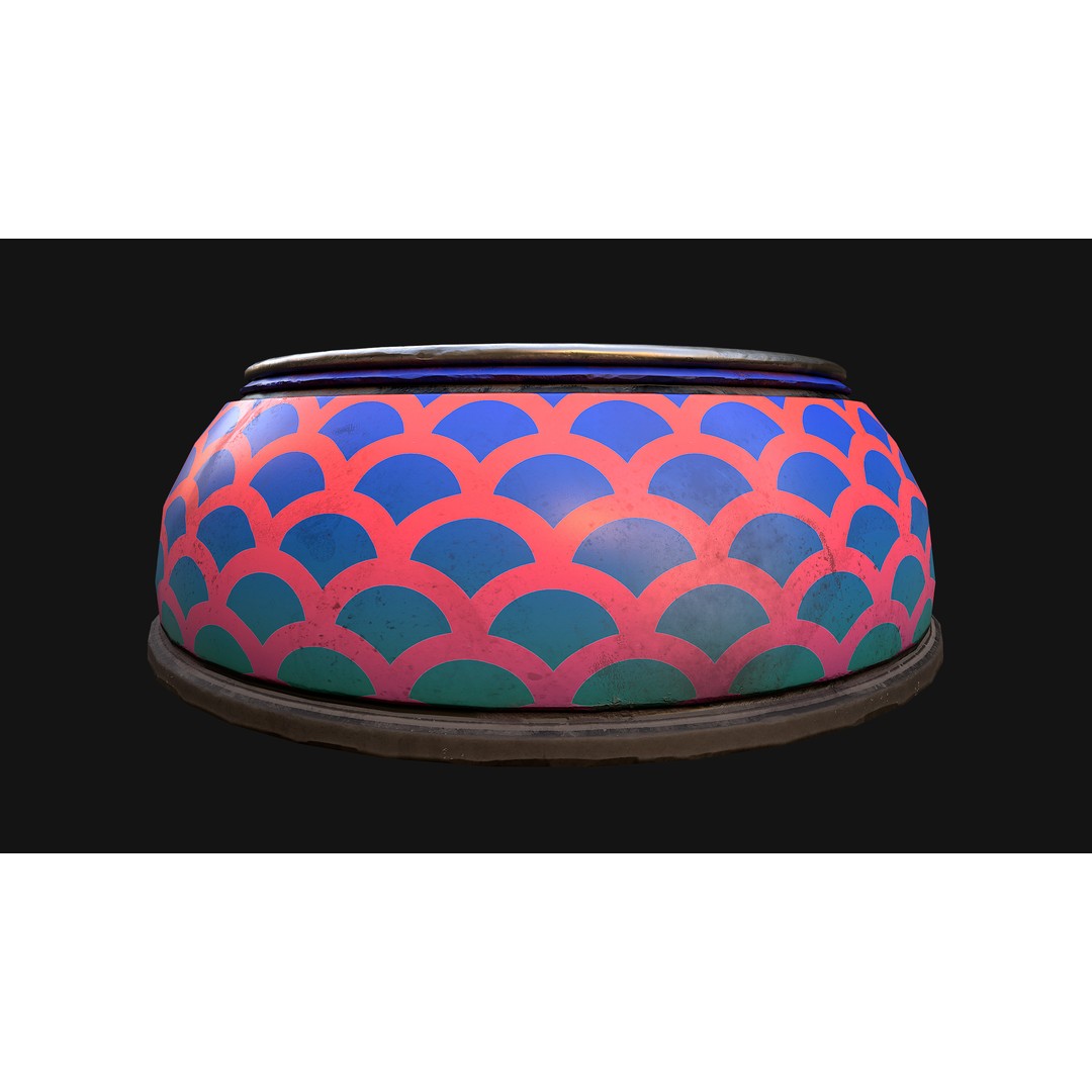 Pet Food Bowl 3D Model – Low Poly Game Ready Asset, FBX & Blender - View 27