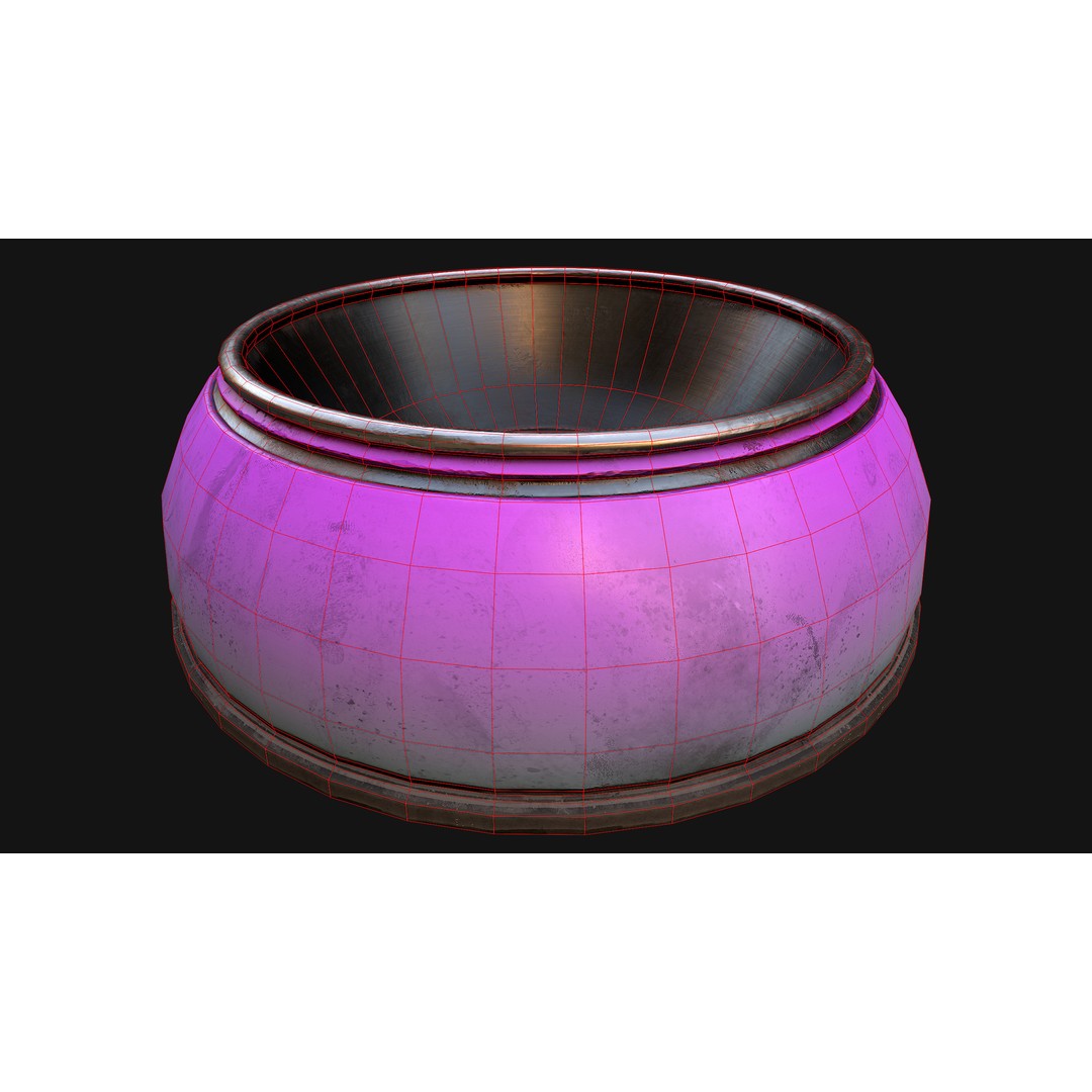 Pet Food Bowl 3D Model – Low Poly Game Ready Asset, FBX & Blender - View 30