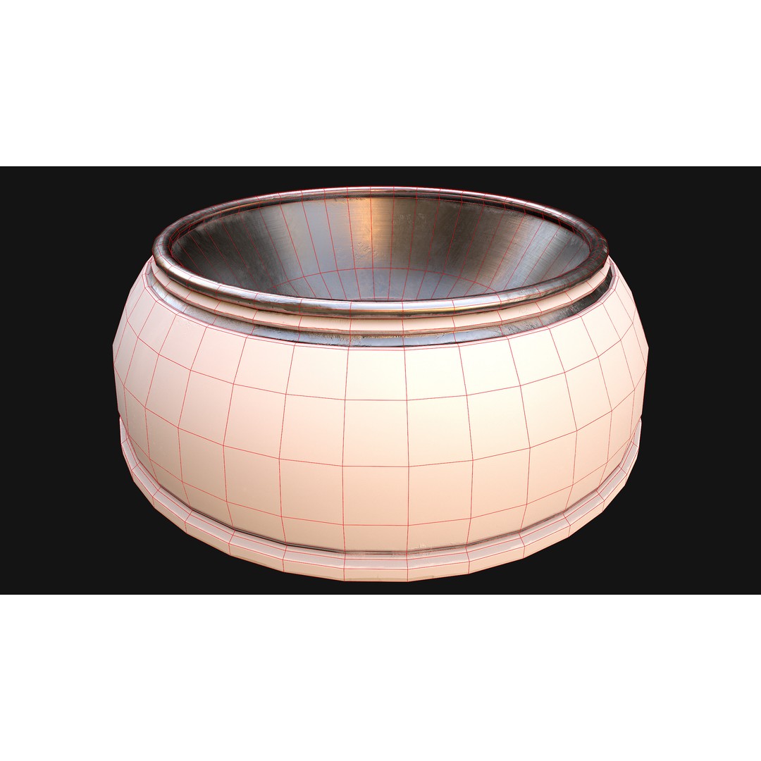 Pet Food Bowl 3D Model – Low Poly Game Ready Asset, FBX & Blender - View 31