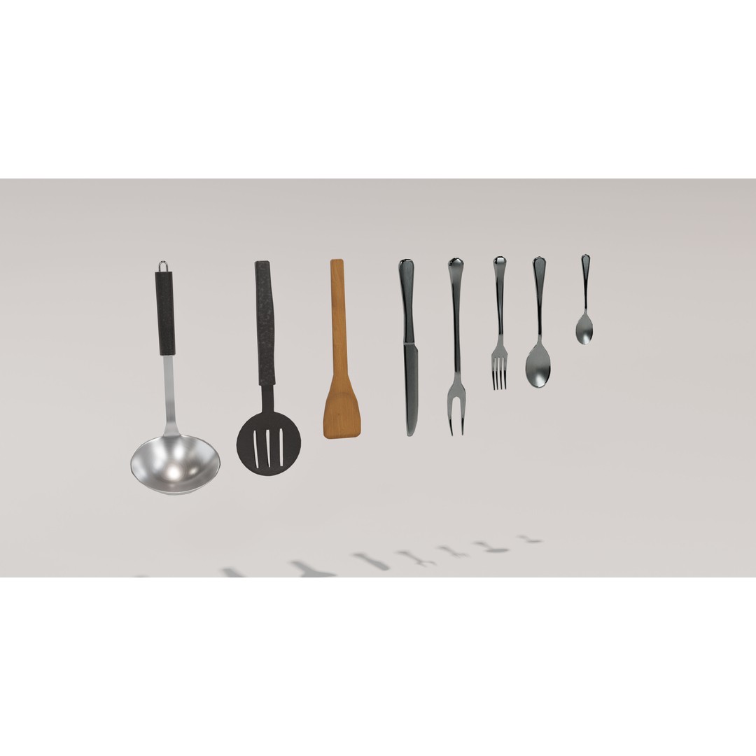 Low-Poly Tableware 3D Model – Game Ready PBR Kitchen Assets, FBX - View 10