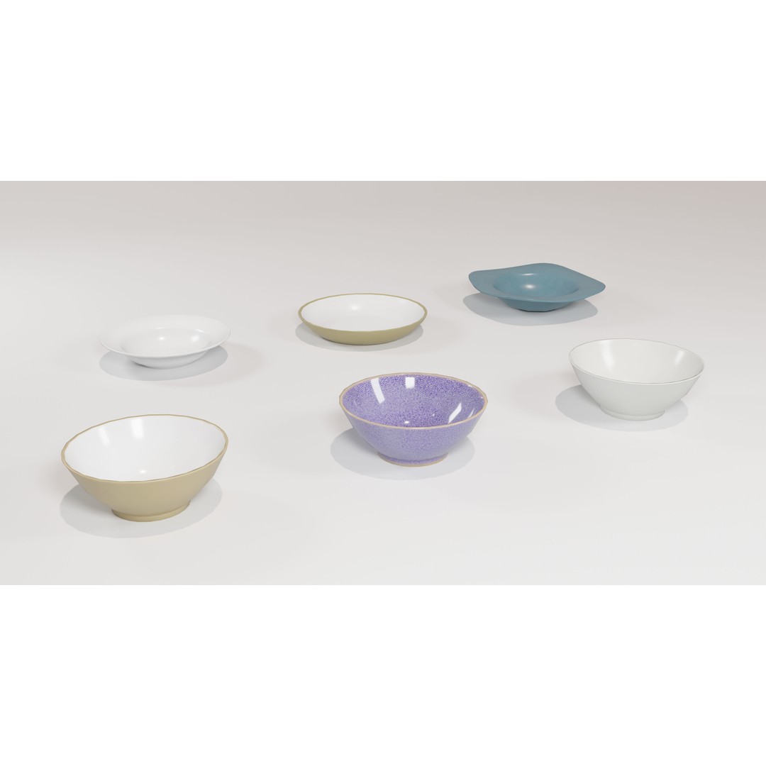 Low-Poly Tableware 3D Model – Game Ready PBR Kitchen Assets, FBX - View 8