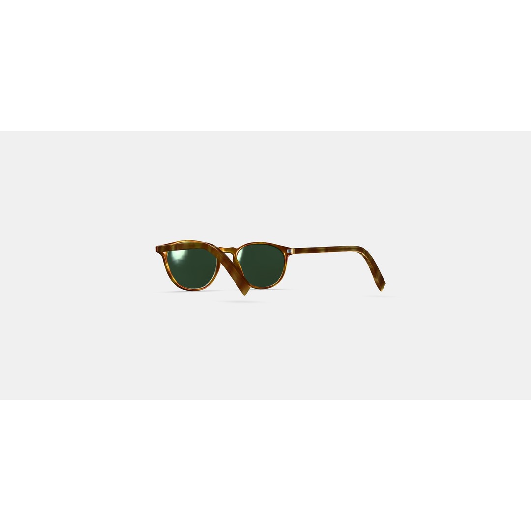 Butler Sunglasses 3D Model – Low Poly Butterscotch Tortoise Asset