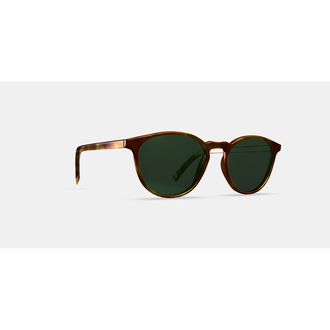 Butler Sunglasses 3D Model – Low Poly Butterscotch Tortoise Asset - View 10