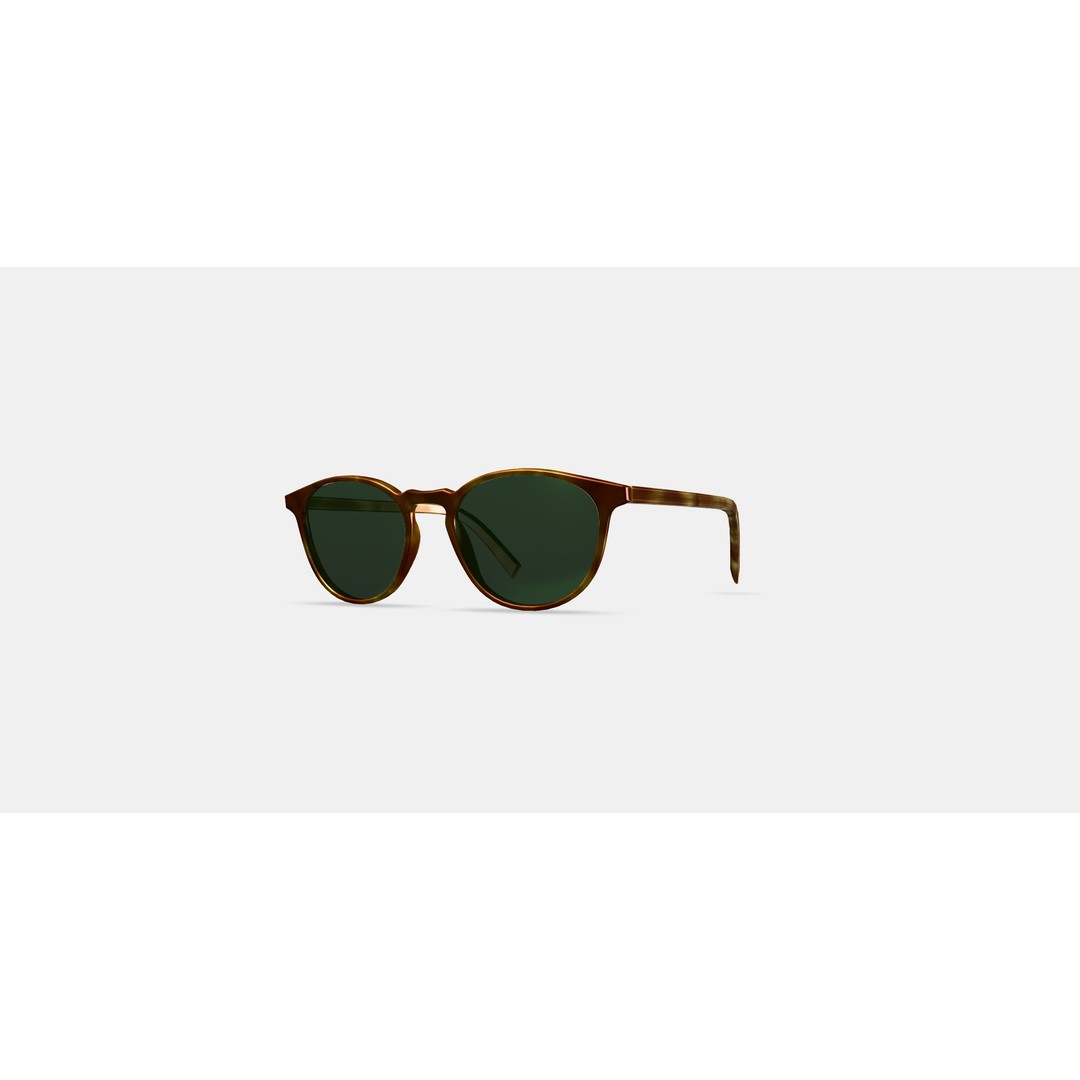 Butler Sunglasses 3D Model – Low Poly Butterscotch Tortoise Asset - View 13