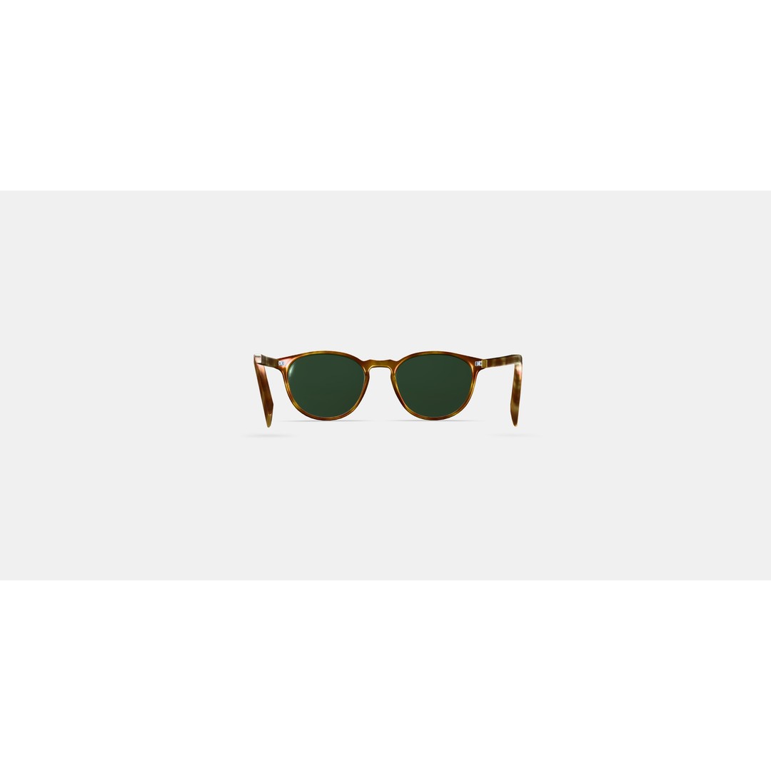 Butler Sunglasses 3D Model – Low Poly Butterscotch Tortoise Asset - View 15