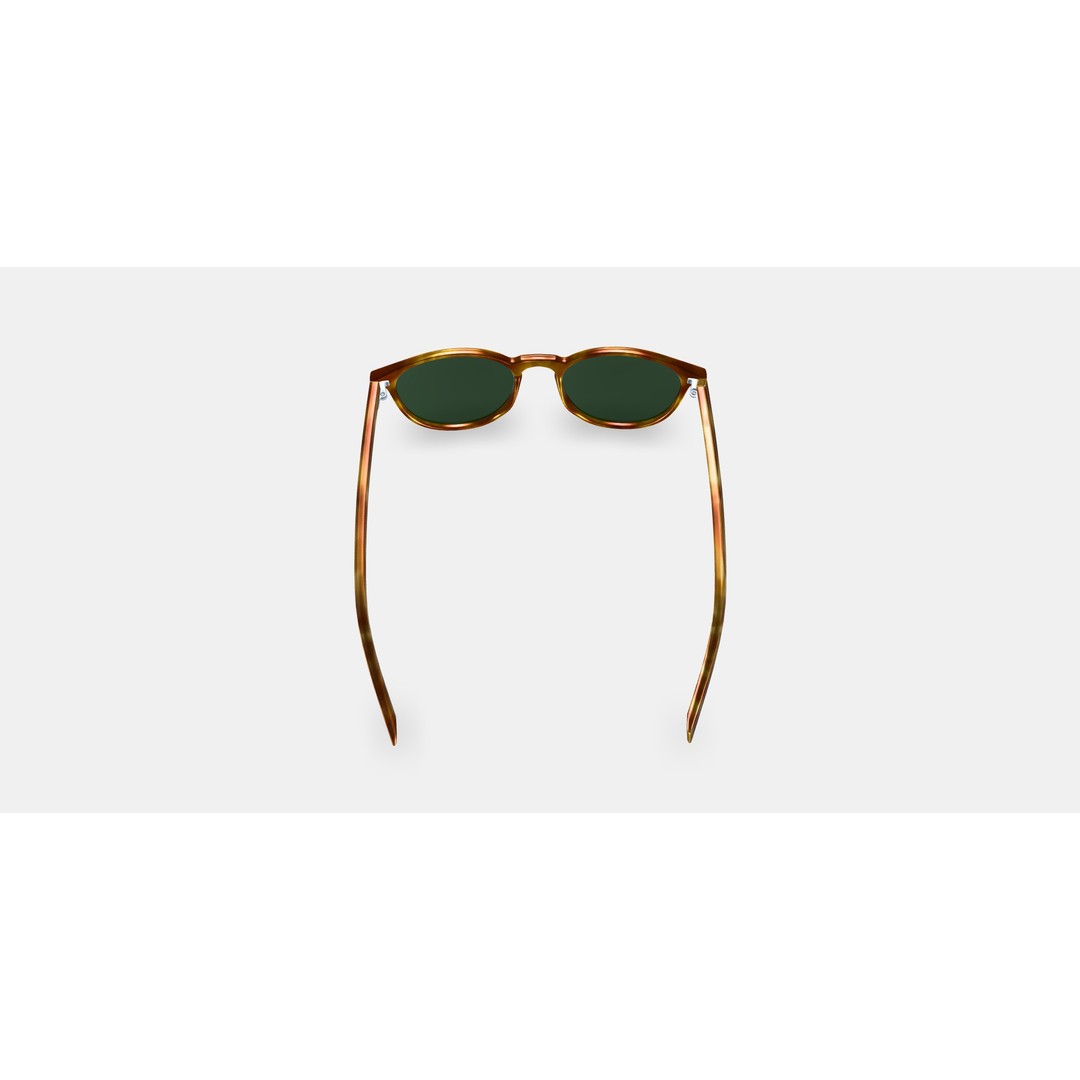 Butler Sunglasses 3D Model – Low Poly Butterscotch Tortoise Asset - View 3