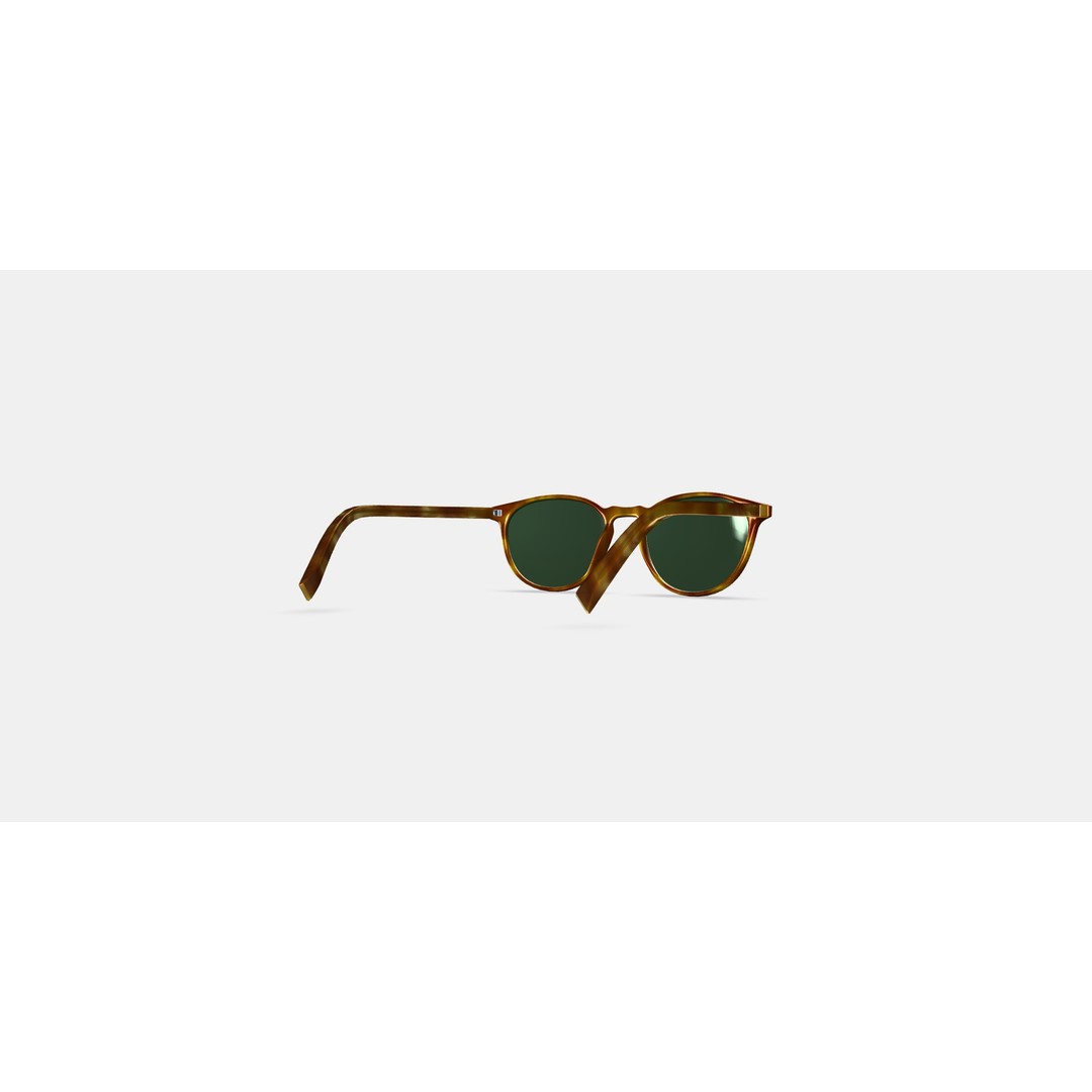 Butler Sunglasses 3D Model – Low Poly Butterscotch Tortoise Asset - View 5