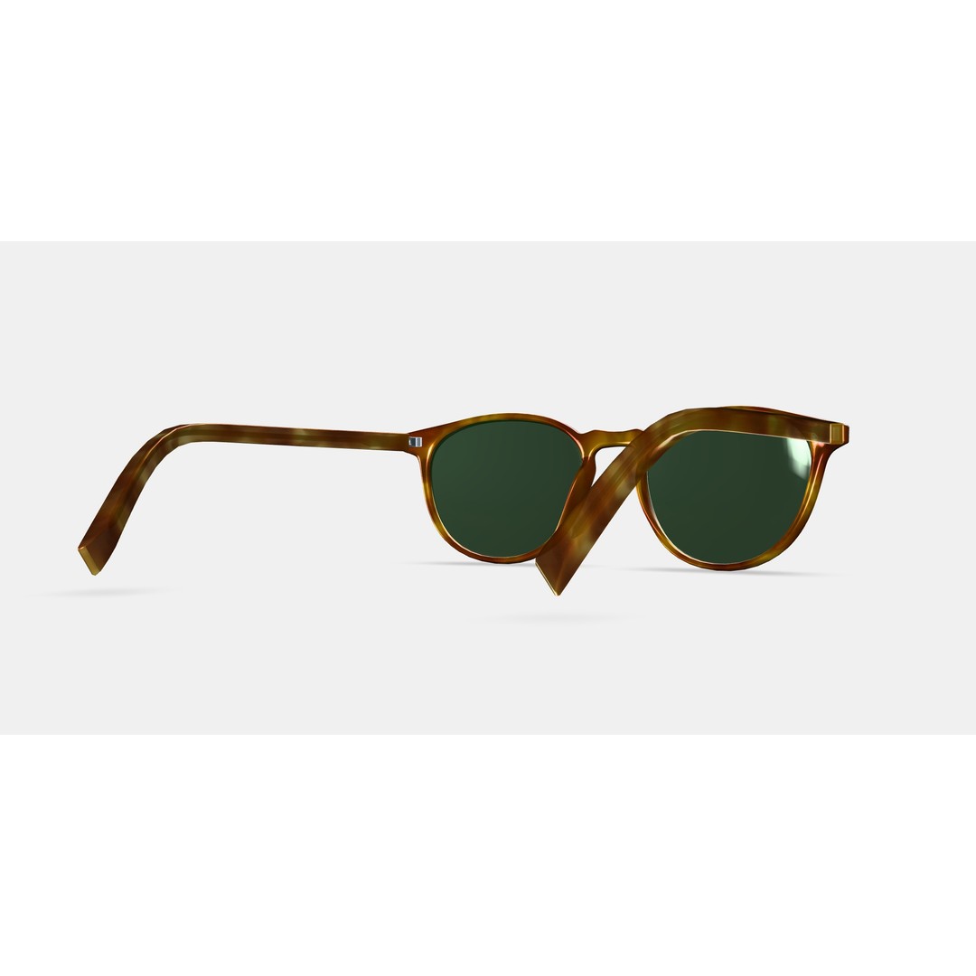 Butler Sunglasses 3D Model – Low Poly Butterscotch Tortoise Asset - View 7