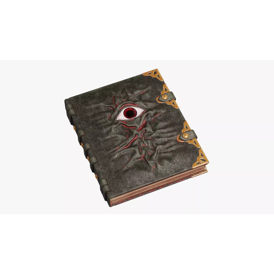 Witch Eye Book 3D Model – Antique Snakeskin Cover, PBR Textures - View 2