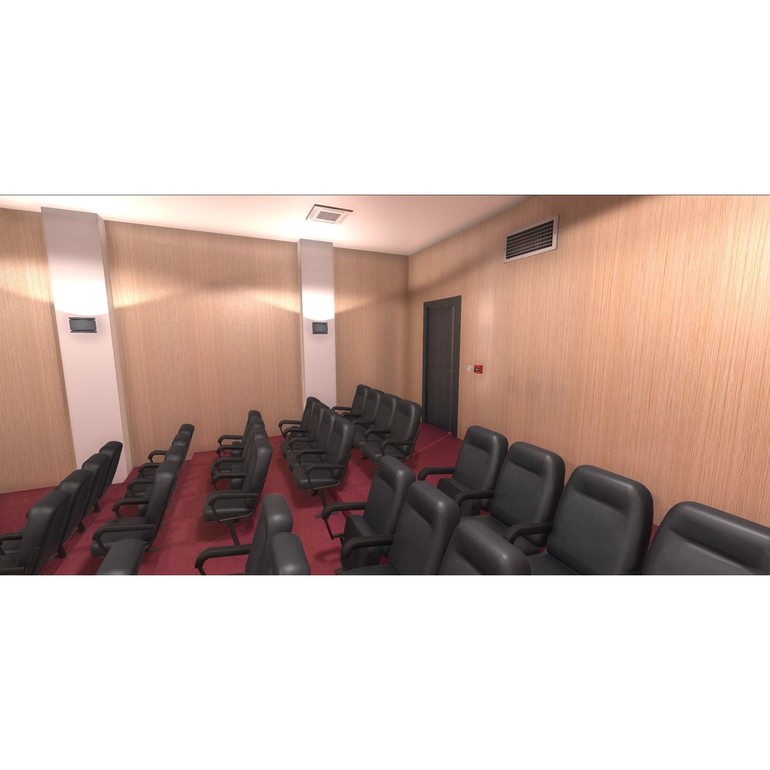 Conference Room 3D Model – Low Poly Interior Asset for Unity - View 11
