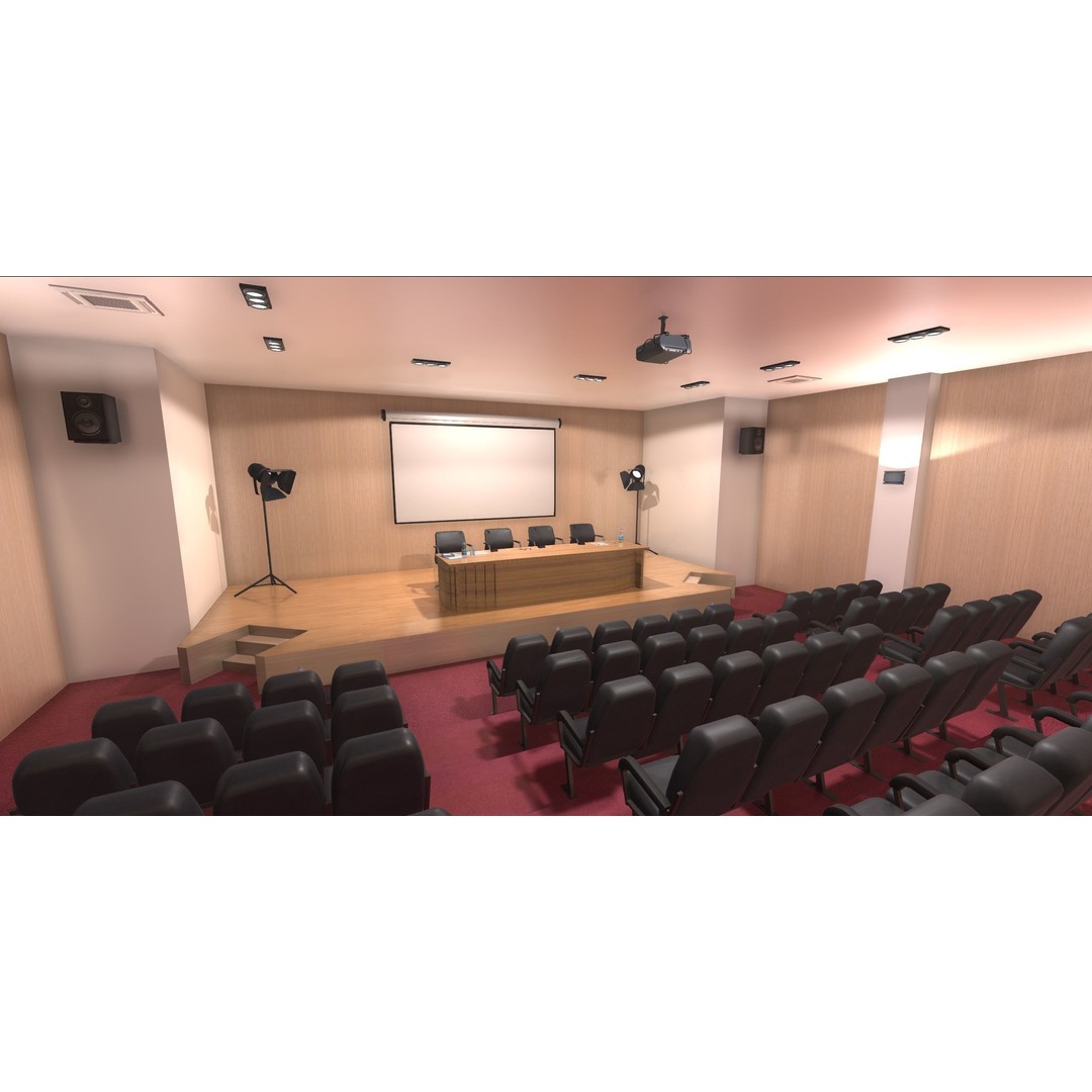 Conference Room 3D Model – Low Poly Interior Asset for Unity - View 3