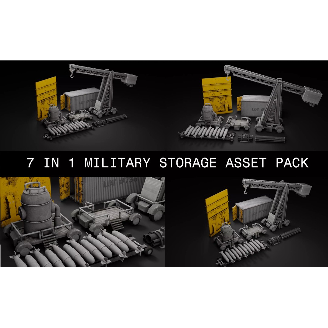 Storage Built 3D Model – Low Poly Architectural Asset, FBX, OBJ - View 2