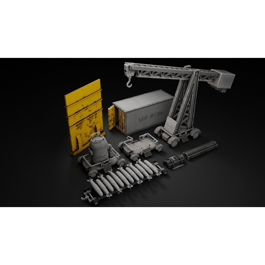 Storage Built 3D Model – Low Poly Architectural Asset, FBX, OBJ - View 7